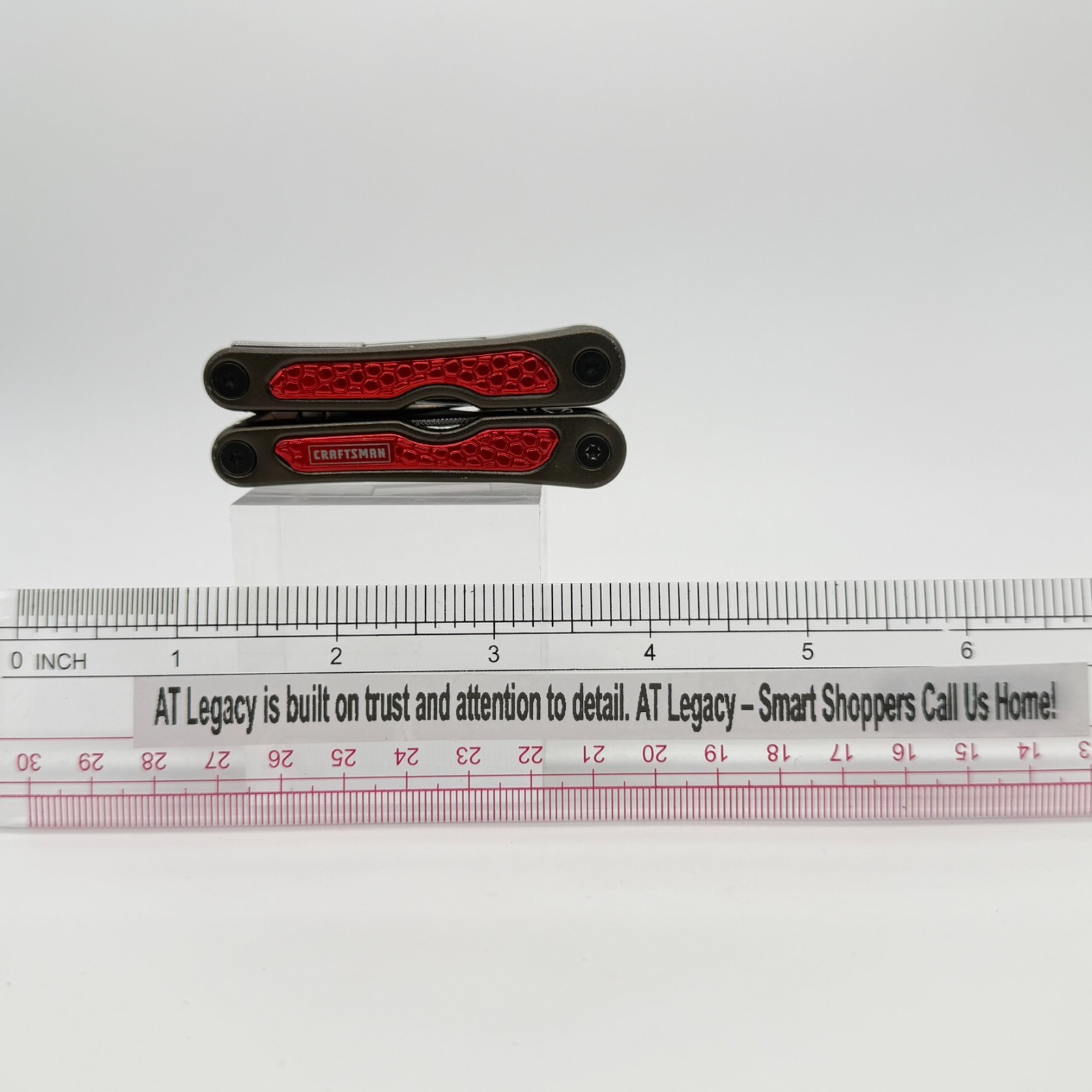 Craftsman 10-in-1 Mini Pocket Multi-Tool Red Honeycomb Keychain Pliers EDC