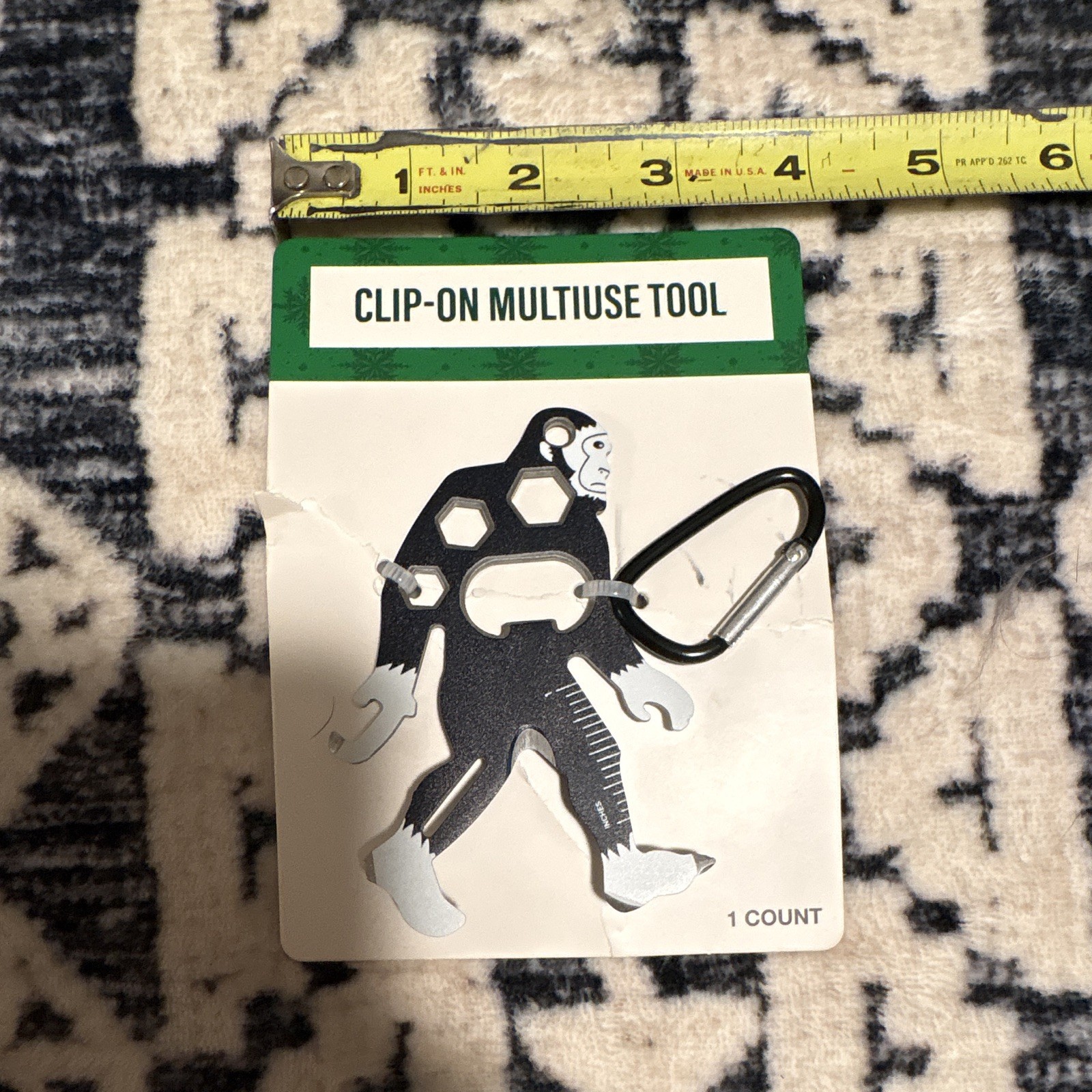 Bigfoot Clip-On Multiuse Tool Keychain Bottle Opener Wrench NIP