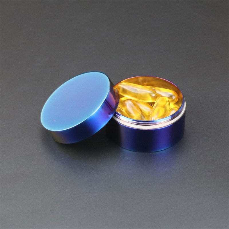 Hot TC4 Titanium Waterproof Pill Container Case EDC Outdoor Portable Storage Box