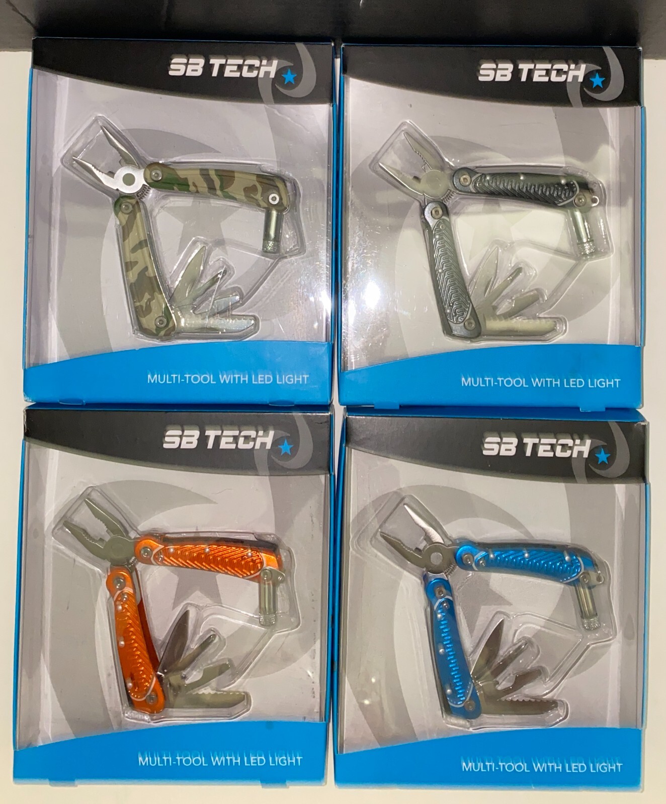 SB Tech Multi Tool with LED Light – New In Box