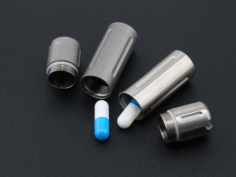 New Pure Titanium Mini Sealed Waterproof Pill Box Storage Pendant Box EDC Tools