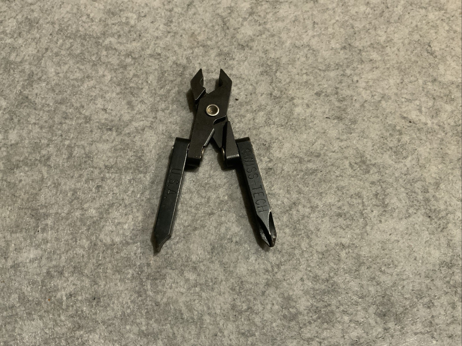 Vintage Swiss-Tech USA Black Micro Tool Phillips Flathead Pliers