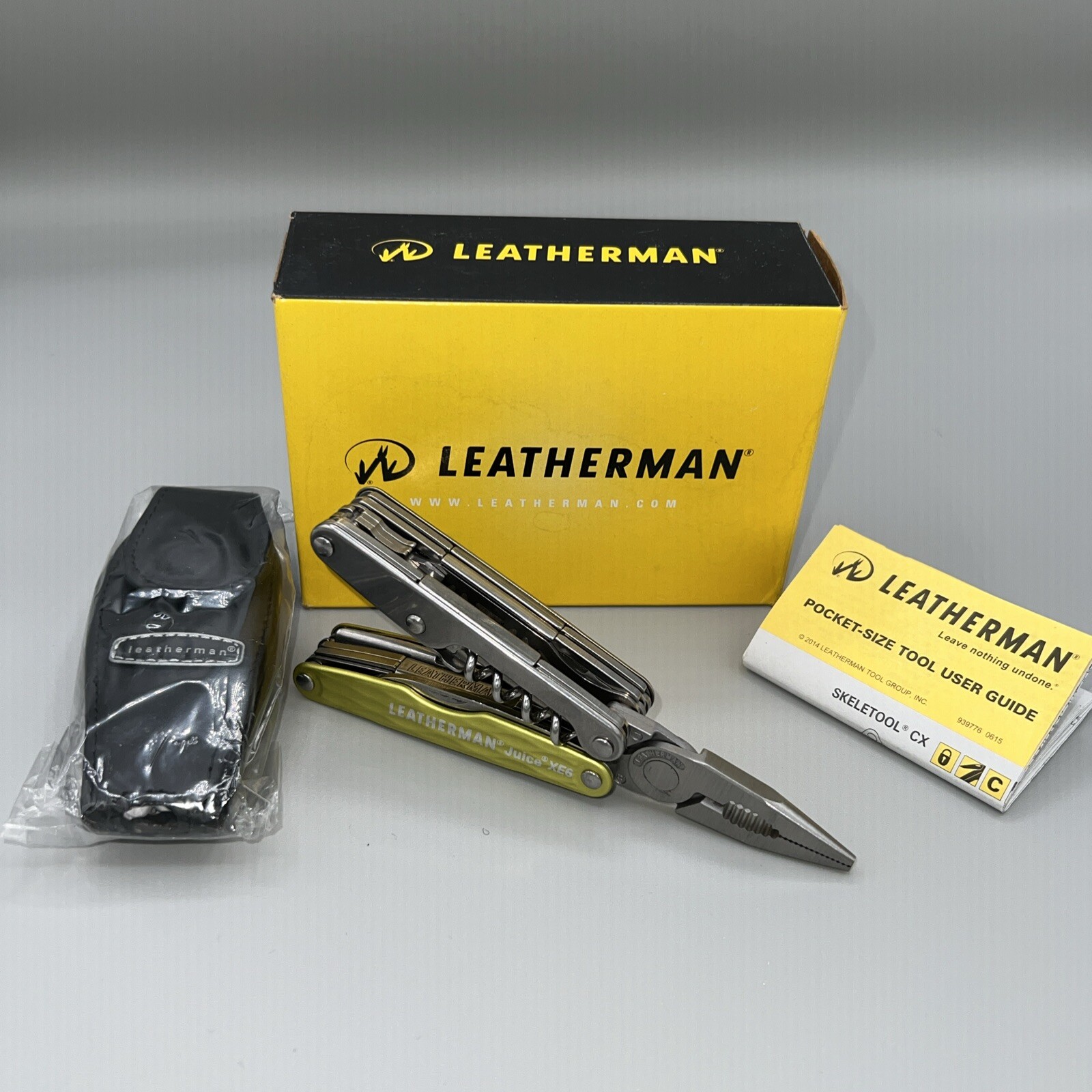 Leatherman Juice XE6 Moss Green 14 Tool w/Sheath Retired Discontinued 831932