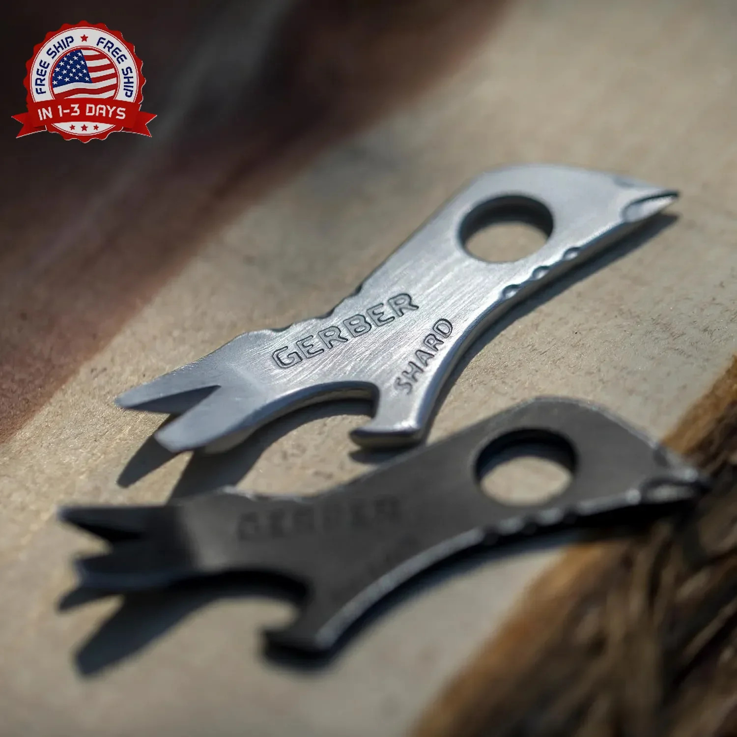 Gerber Gear Shard 7-in-1 Keychain Multitool – Screwdriver, Bottle Opener, EDC Co