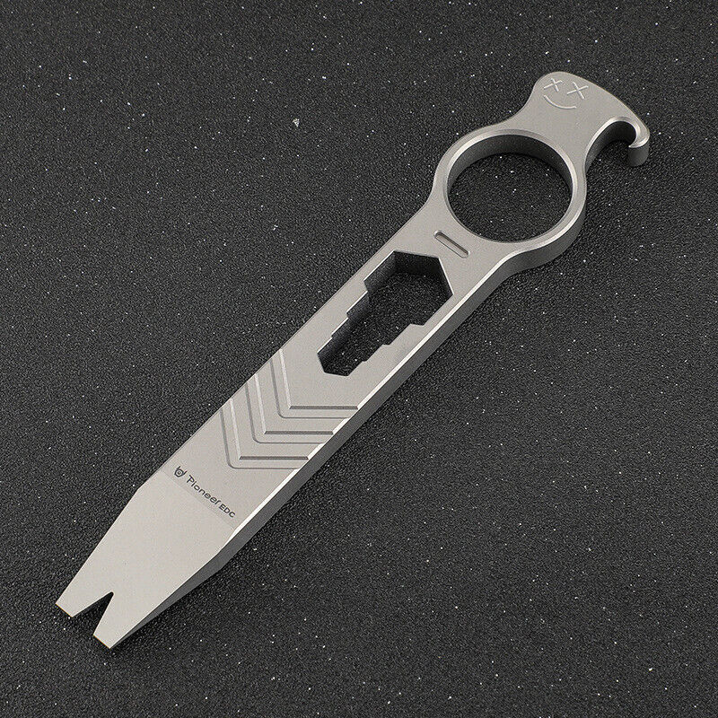 New EDC Titanium Alloy Tactical Crowbar Multi Tool Outdoor Pry Bar Opener Wrench