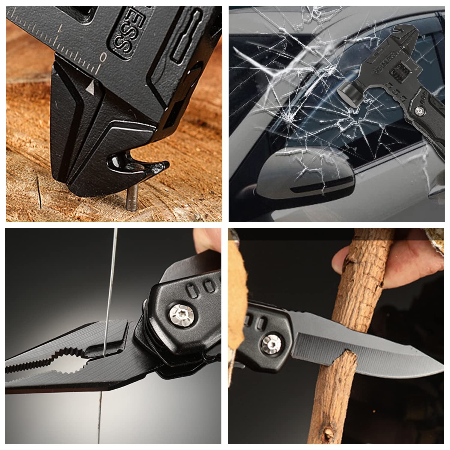 16 in 1 MultiTool Camping Accessories Outdoor Survival Tools for Dad Men Date…