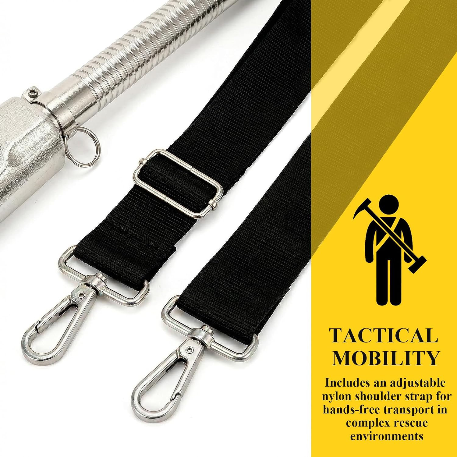 30-Inch Steel Halligan Bar Firefighter Forced Entry Tool, Heavy Duty Emergency R
