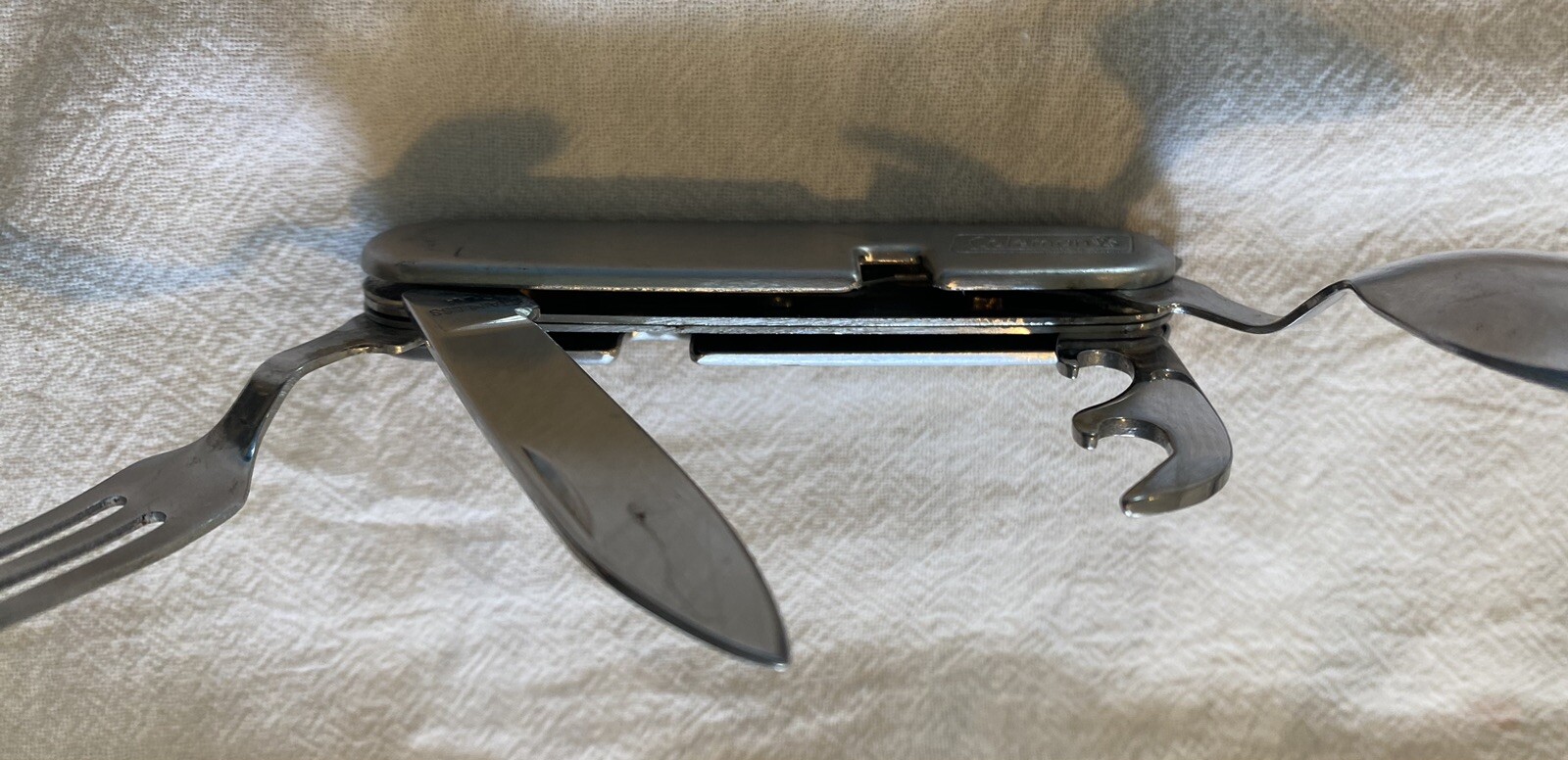 Vintage Coleman Camp Multi Tool Spoon Fork Knife Stainless Steel