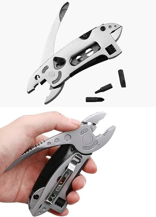Multitool Wrench with 7 Tools/Pliers/Wire Cutter/Flat Screwdriver – USA