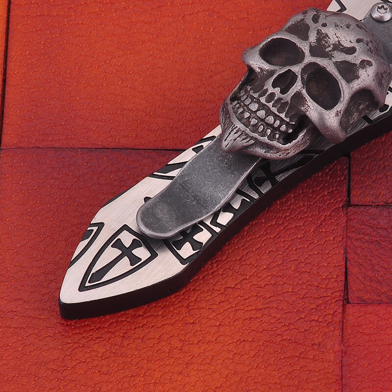New Titanium Steel Portable Screwdriver Bottle Opener Key Chain Skull Pendant