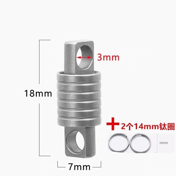 New EDC Mini Titanium Alloy Waterproof Case Portable Keychain Pendant Multi Tool
