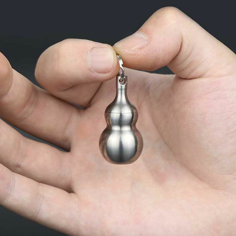 Outdoor Titanium Keychain Waterproof Box Sealed Tank Pendant EDC Survival Tool