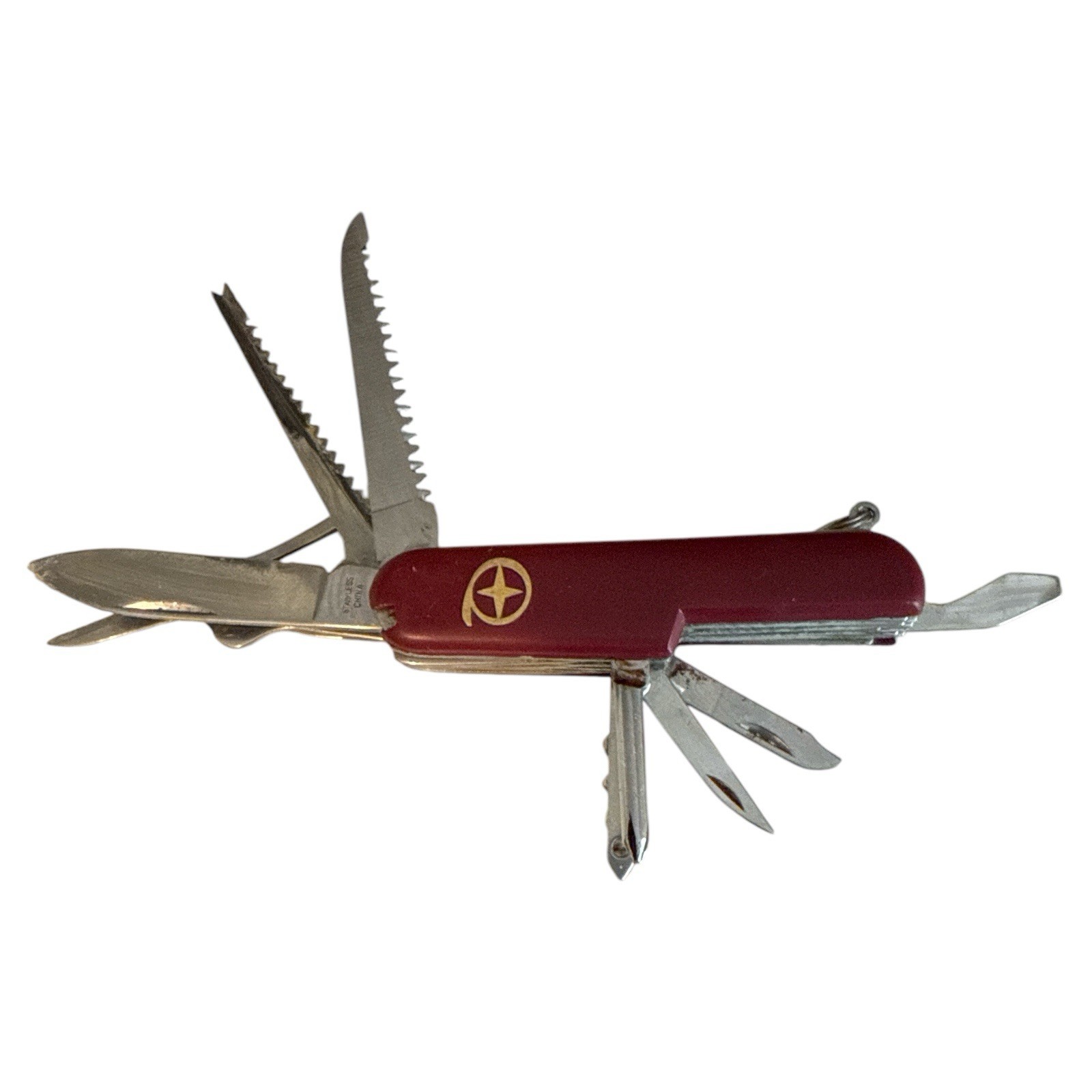 Diamond Superior Multi Purpose Pocket Knife Maroon Corkscrew, Scissors