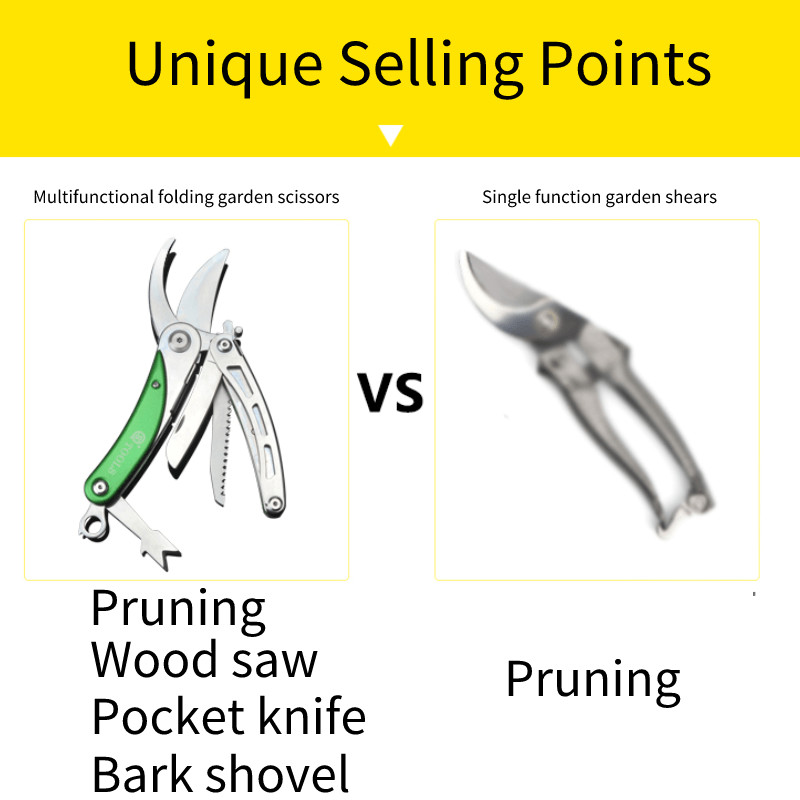 Pliers Outdoor Multi Tool Garden Scissors Stainless Steel Camping Folding knife
