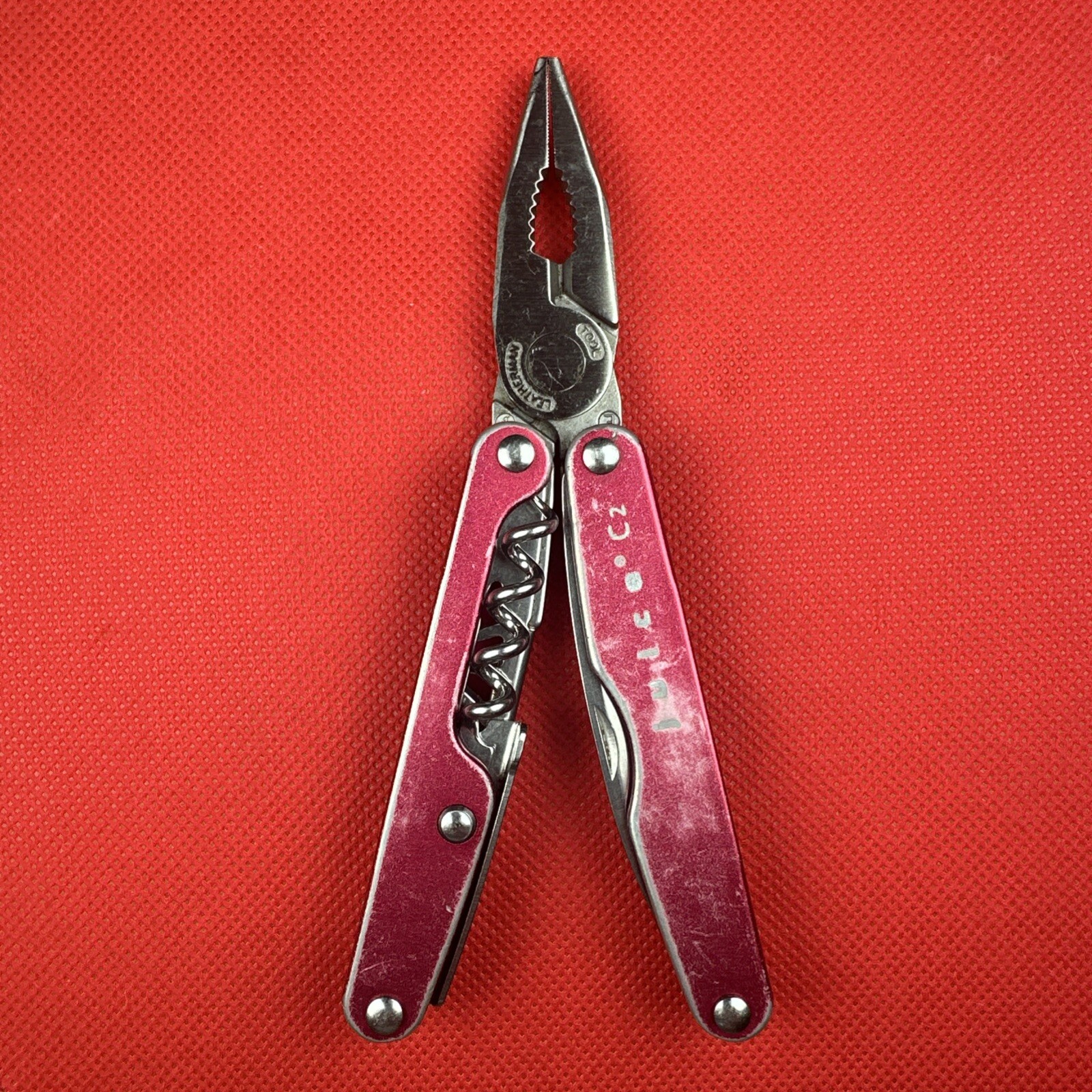 Retired Pat. Pending Gen 1 Red Leatherman Juice C2 Multitool. Great EDC!