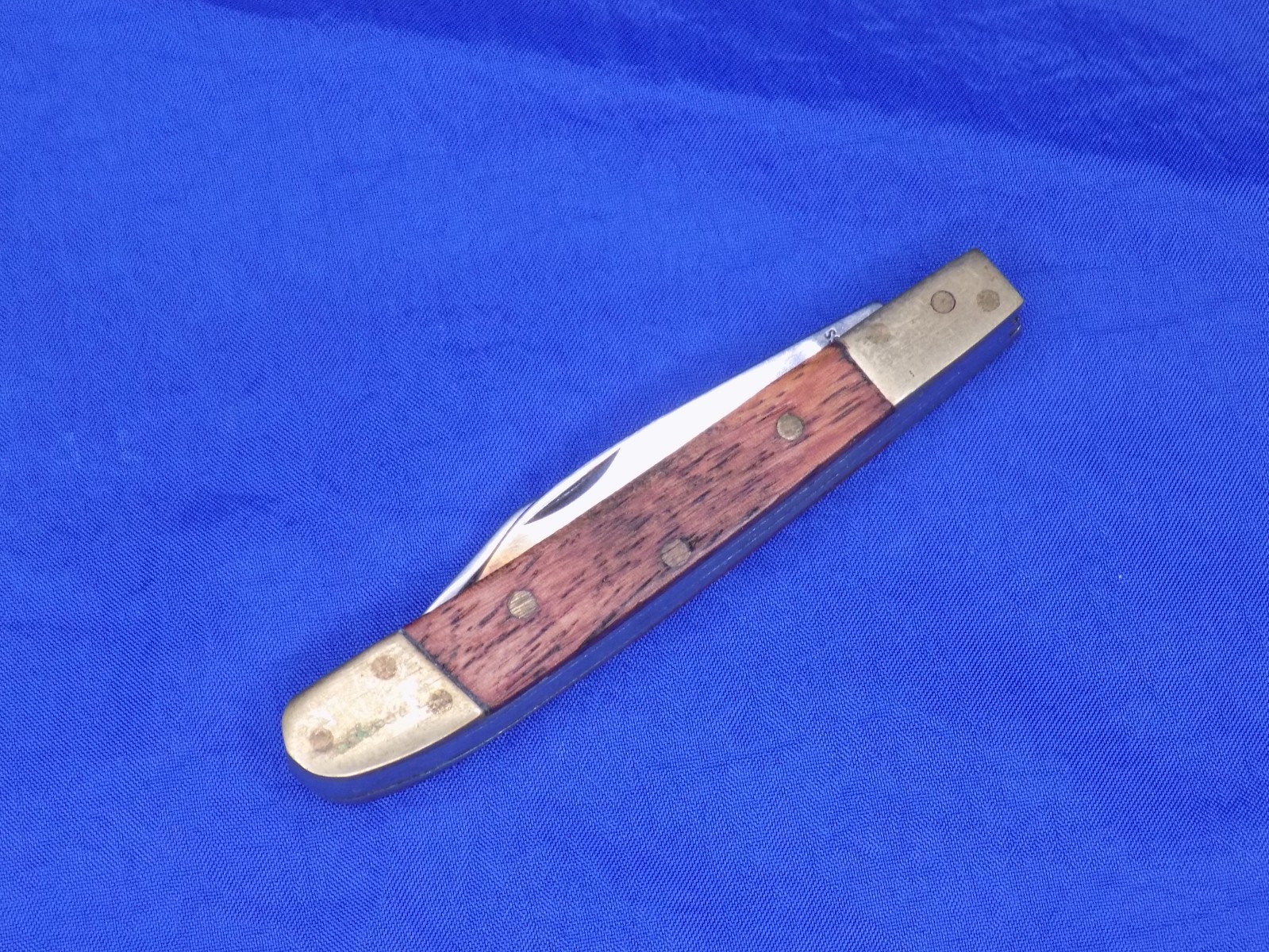 Wood Handle Pocket Knife w/ 2 Blades 2″ Stainless