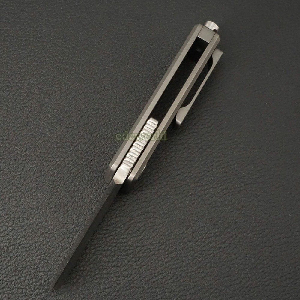 Titanium S35VN Blade Folding Pocket Knife Bottle Opener Outdoor Camping EDC Tool