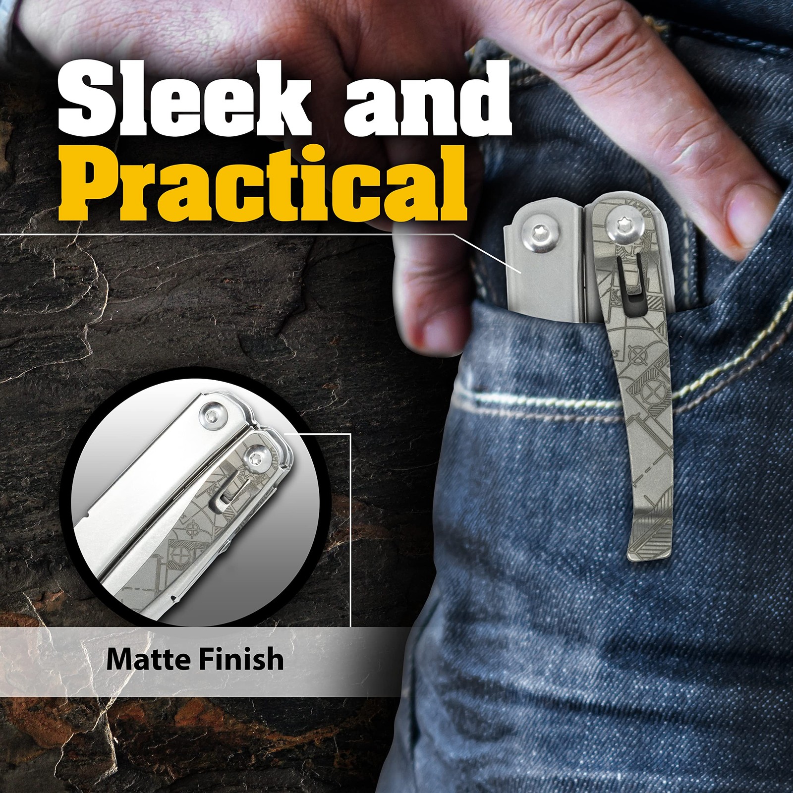 Donk! Titanium Pocket Clip. Made for Leatherman Wingman & Leatherman Sidekick…