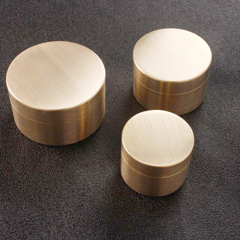 HotEDC Large Solid Brass Waterproof Box Outdoor Travel Home Pill Case SealedTank
