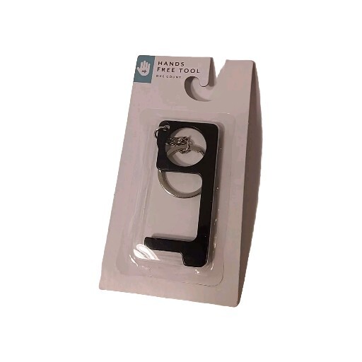 Hands Free Safety Tool To Push Buttons Open Doors Etc Black Keychain