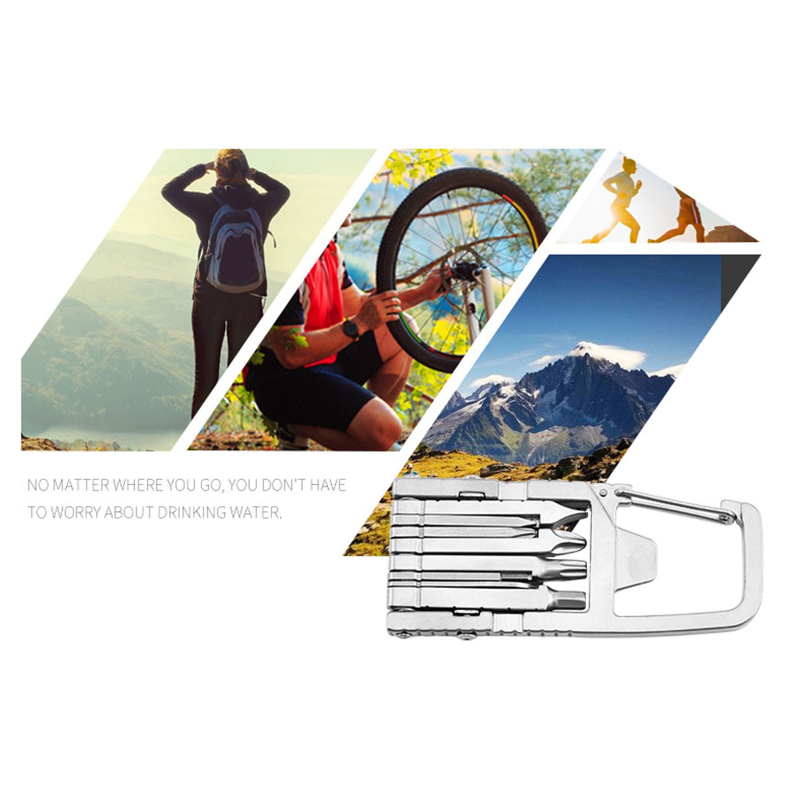 Multitool Keychain Screwdriver 12 In 1 For Outdoor Activities