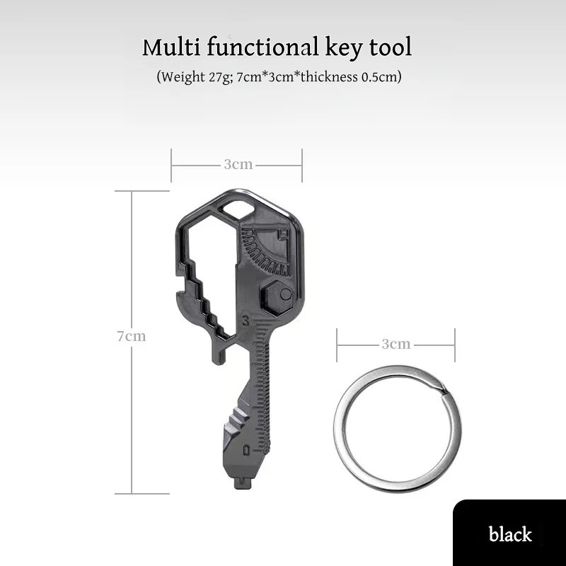 24 in One Key Tool Multifunctional Stainless Steel Keychain Creative Small Tool