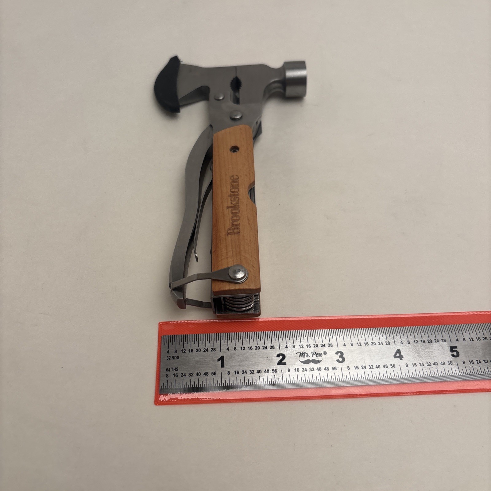 Brookstone 14-in-1 Compact Hatchet Hammer Utility Knife Multi-tool Hiking Wood