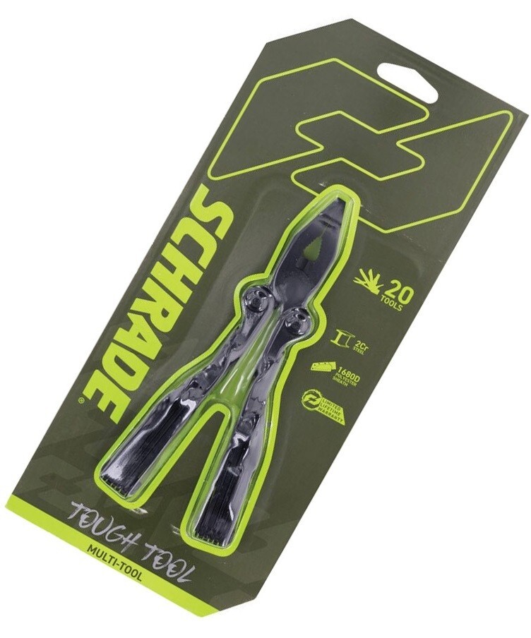 Schrade Tough Tool Multi-Tool Black Numerous Tools Black With Stainless Handles