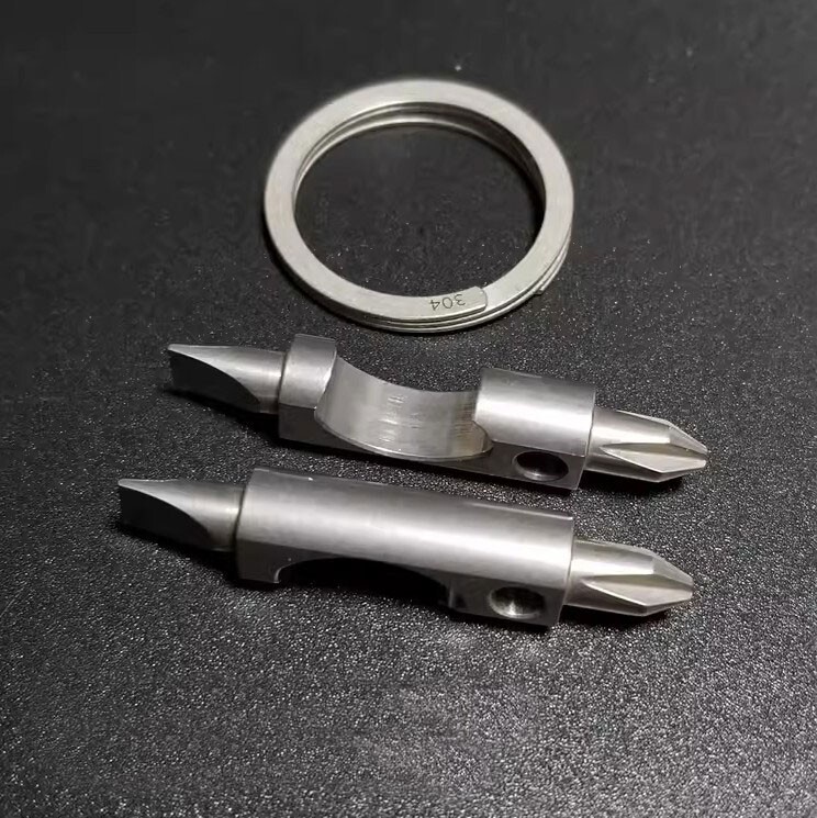 EDC Portable Titanium Multi Tools Bottle Opener Bolt Driver Screwdriver Keychain