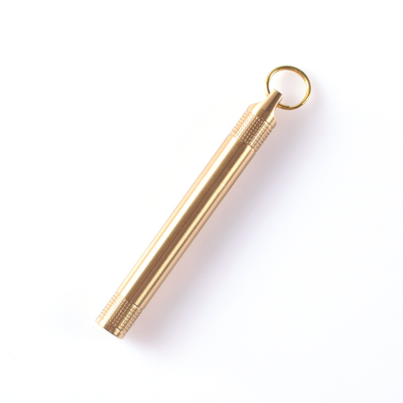 EDC Waterproof Brass Pill Case Holder Container Keychain Portable Outdoor Tool