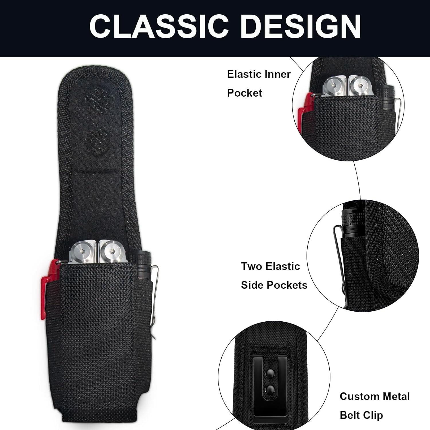 Multitool Sheath Compatible with Leatherman EDC Belt Organizer Tool Holster Pouc