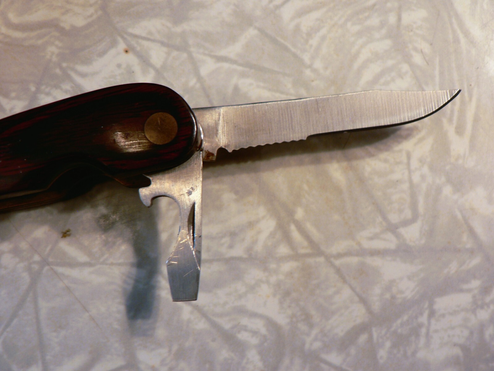 Vintage Husky 25 Years 25th Anniversary Limited Edition Multi-Tool Brass & Wood
