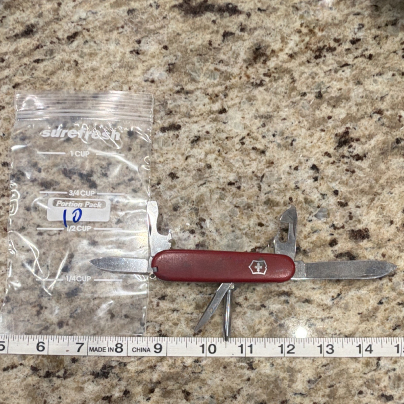Victorinox Multi-Tool Red Stainless Steel Knife Opener Screwdriver Awl