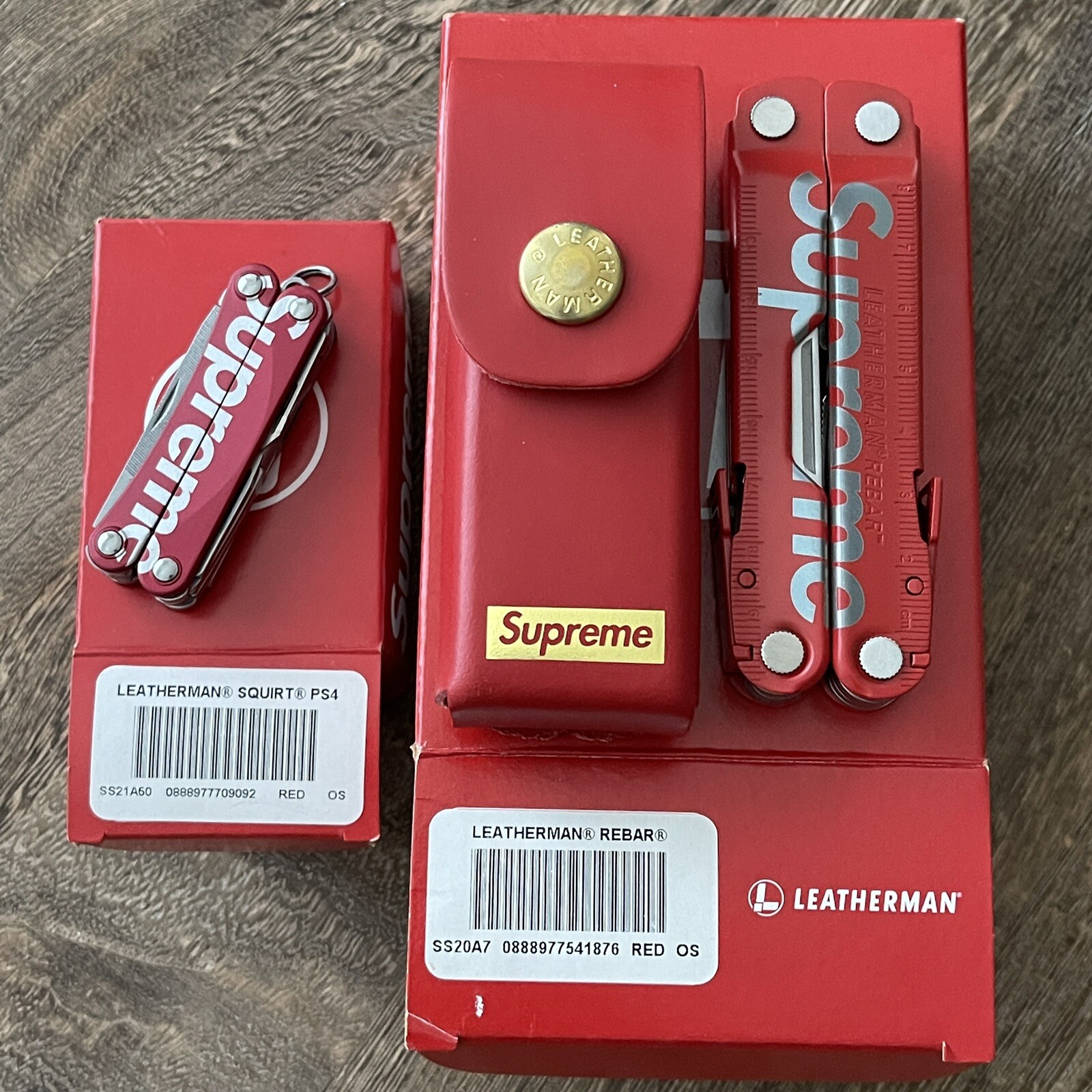 Limited Edition Leatherman Rebar Supreme Red & Squirt PS4 Supreme multi tools