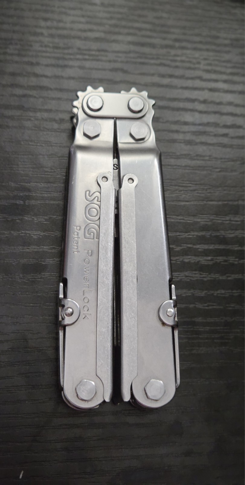 Vintage SOG PowerLock S60 Multi-Tool Patent Stamp Lynnwood WA Leather Sheath