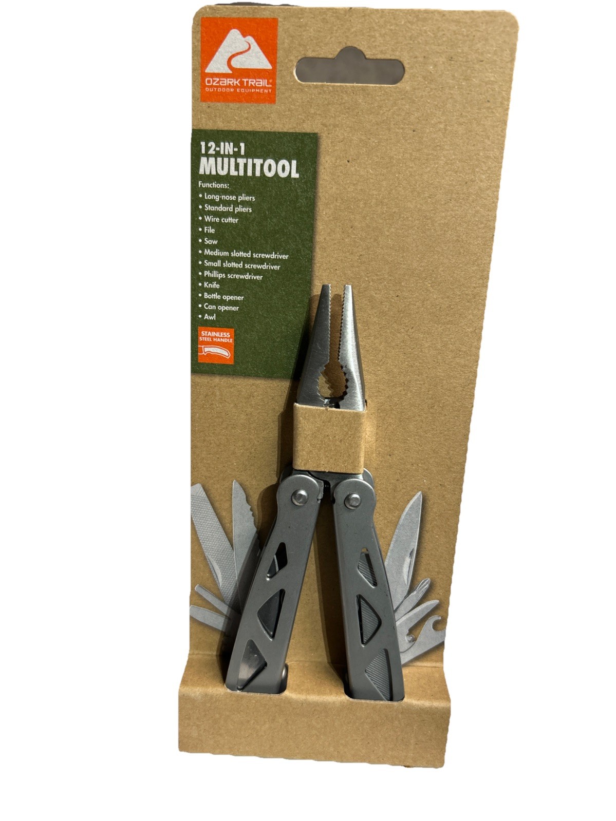 Ozark Trail Multi-Tool 12-in-1, Stainless Steel NEW