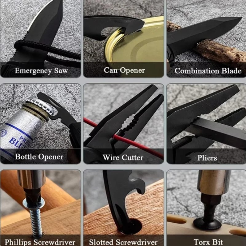Folding Pliers Multi-functional Emergency Tool Manual Family Survival Screwdrive