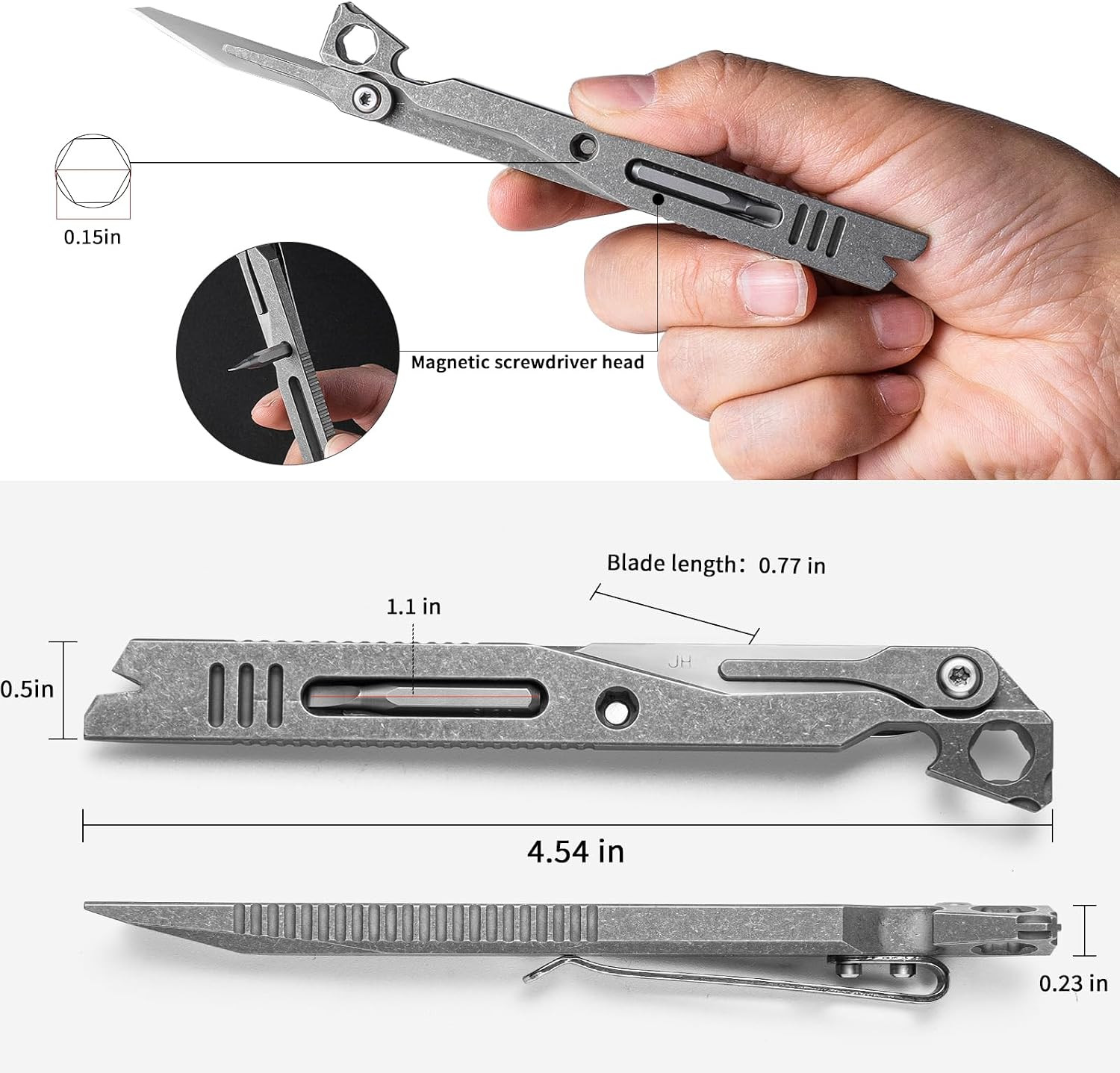 5-in-1 Portable EDC Pry Bar Multi Tool, Ultra-durable & Lightweight (Matte) | Mu