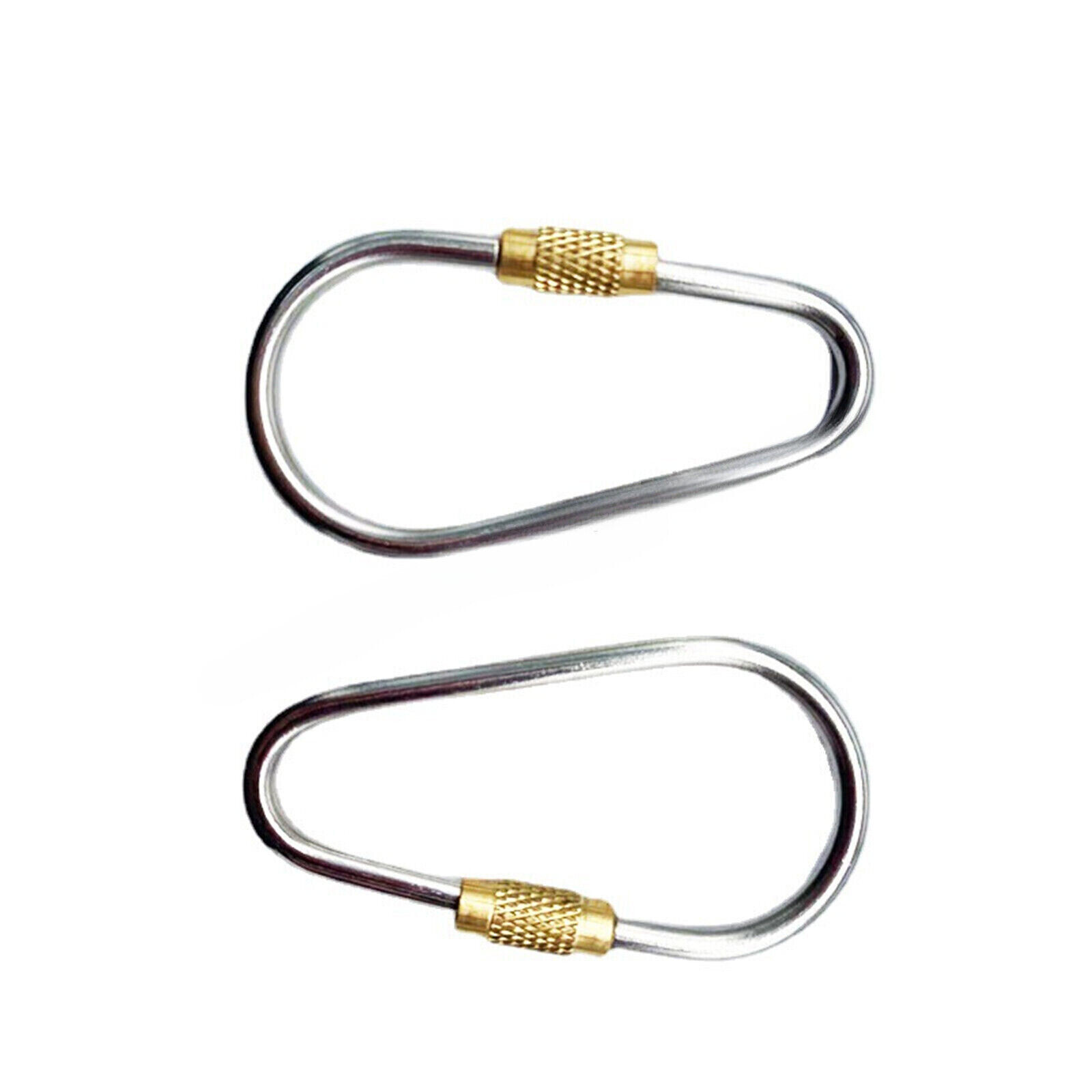 2pcs Titanium Alloy Key Chain Brass Closer Anti Theft Key Ring Loop Buckle Hook