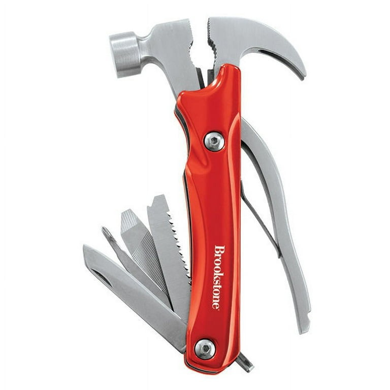 Brookstone 975359 Stainless Steel Red/Silver 10-in-1 Multi-Tool