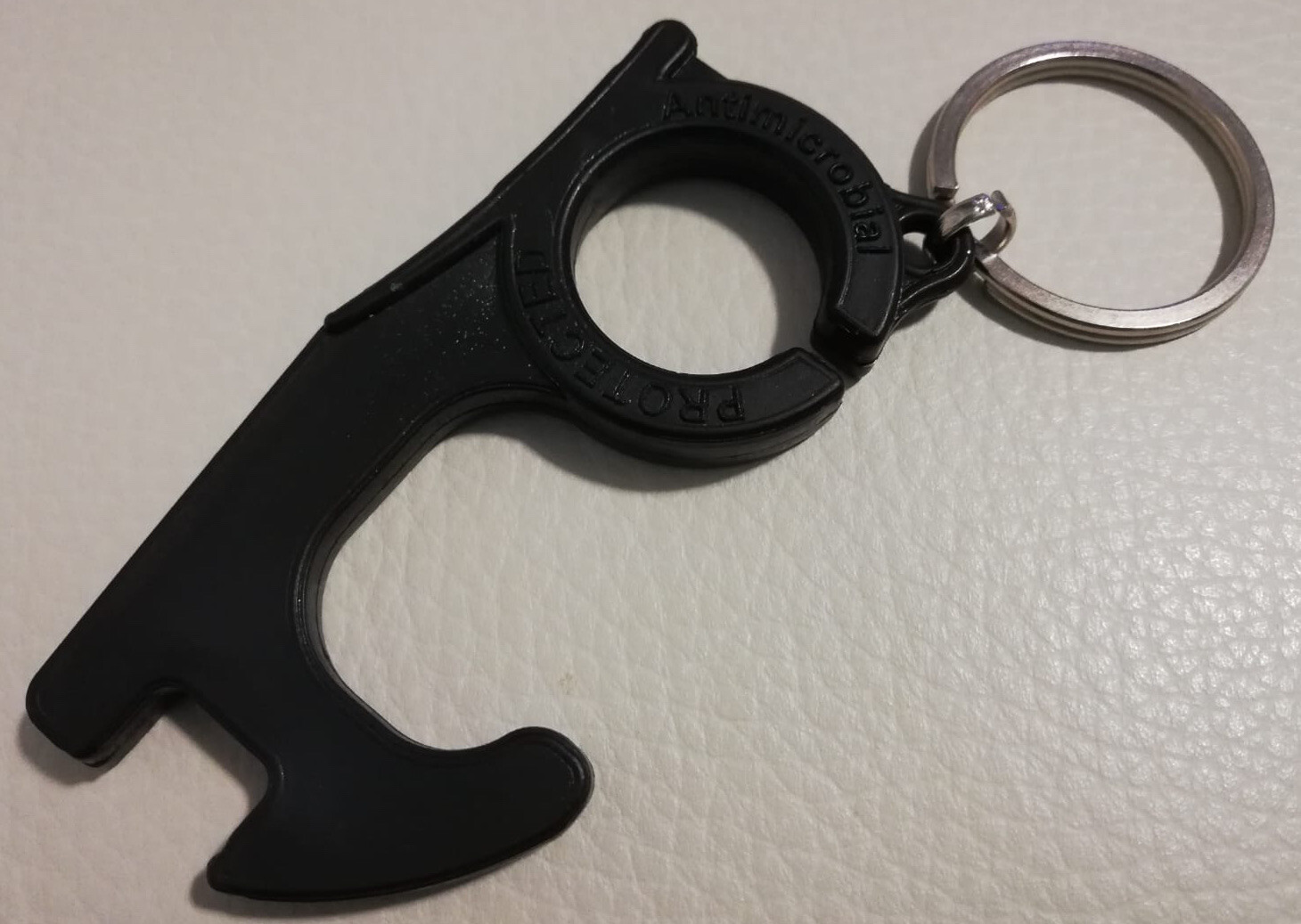 Germ Virus Free NO TOUCH Hands-Free Door Opener Key Chains ABS W/RING (BLACK)