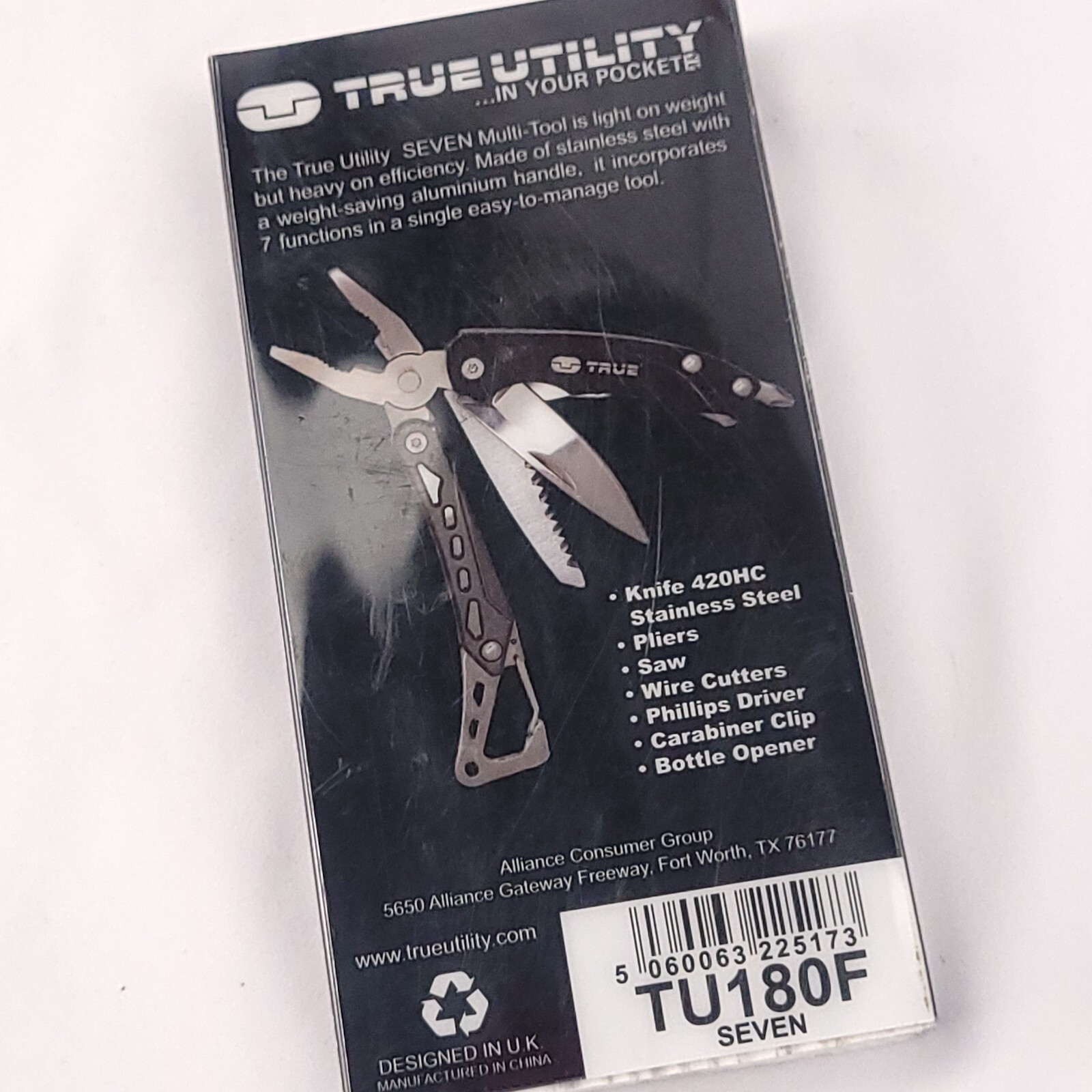 Multi-Tool True Utility TU180F Seven Saw Knife wire cutters Pliers Screwdriver