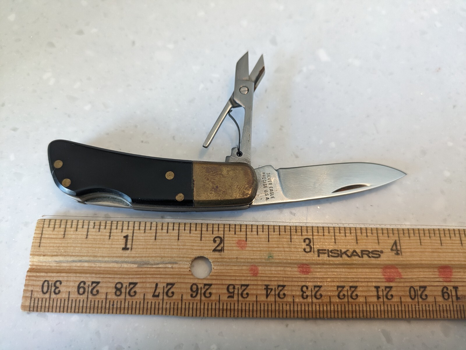 Precise Eagle Folding Pocket Knife Scissors Stainless Steel Made In Hong Kong