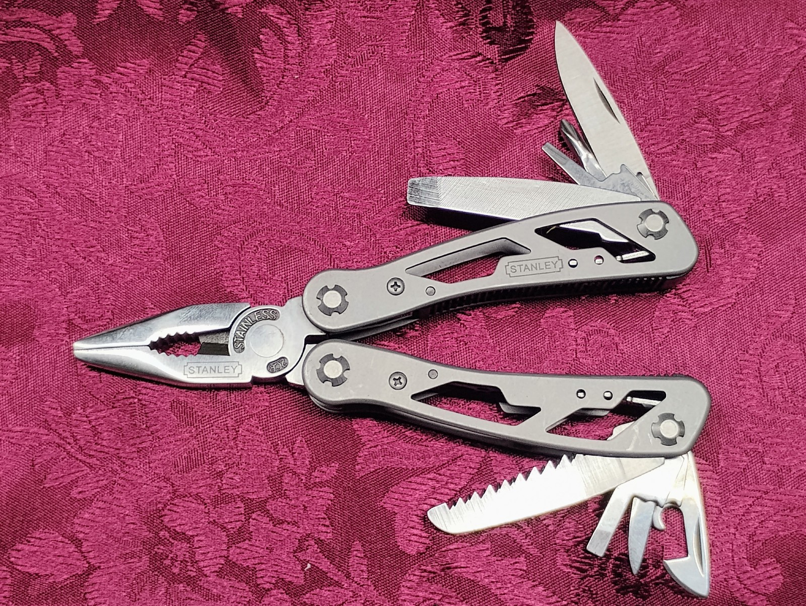 Stanley Multi Tool Pocket Knife Fishing Hunting Shooting Fix-it Pliers Sheath