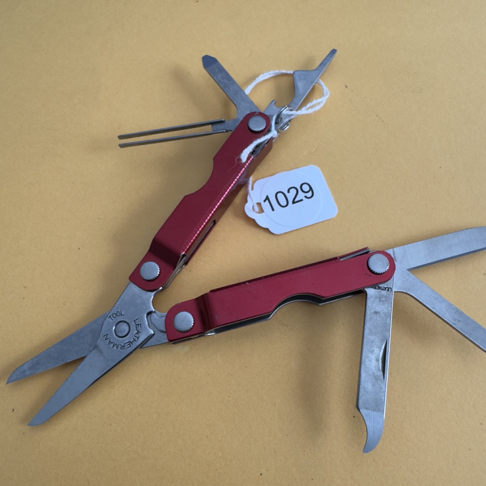 Leatherman Micra Multi Tool Pocket Knife Scissors Stainless Red EDC #1029