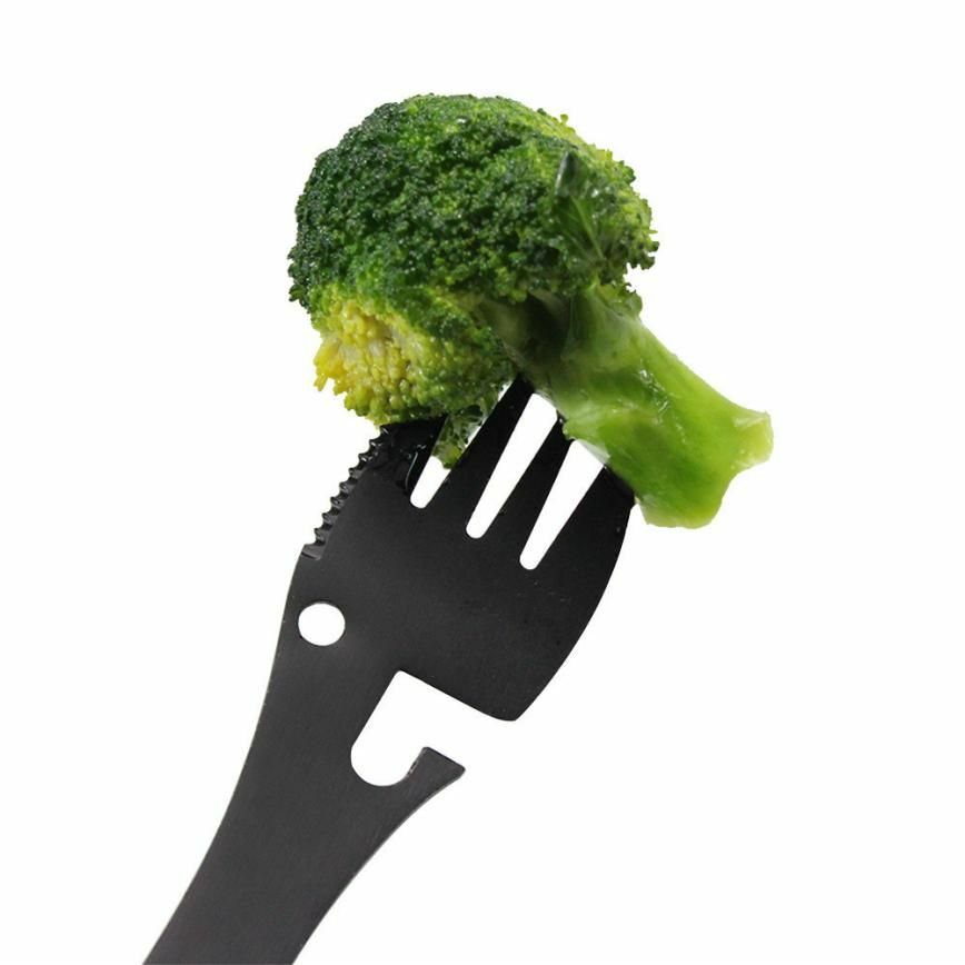 Camping Multi-functional Cookware Spoon Fork Bottle Opener Portable Tool Outdoor