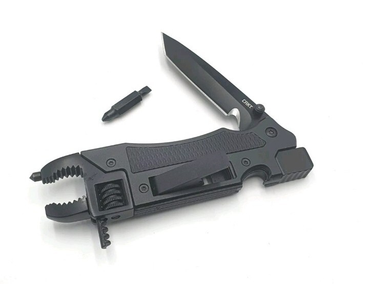 CRKT SEPTIMO MULTI-TOOL.Extremely Sharp: Veff Serration. Window Brkr. Adj wrench