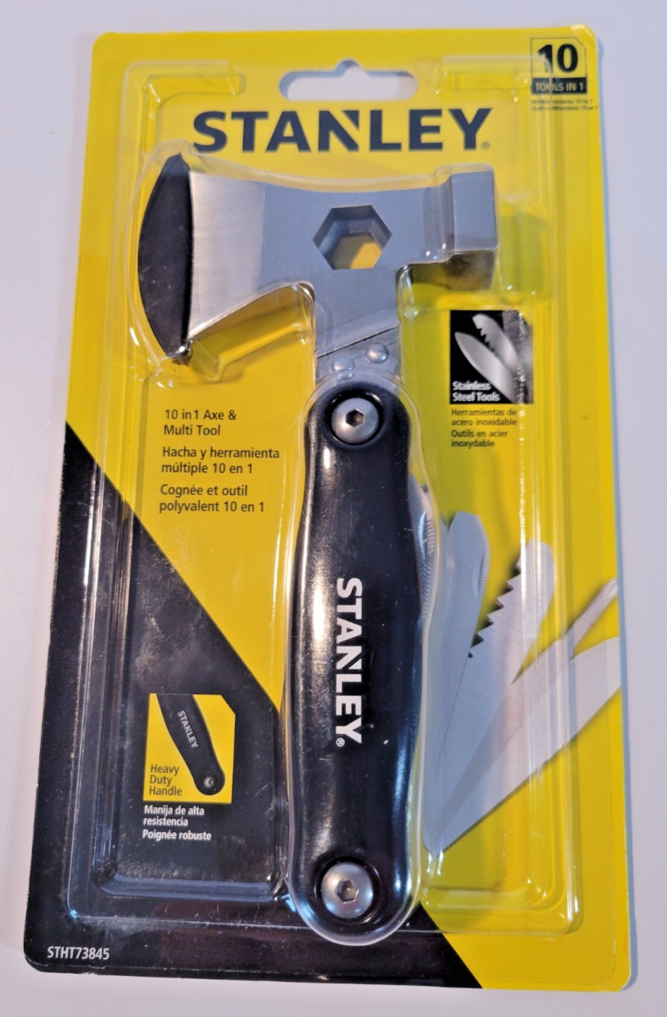 Stanley 10 in 1 Axe & Multi Tool Hatchet Hammer Knife Camping Tool BRAND NEW