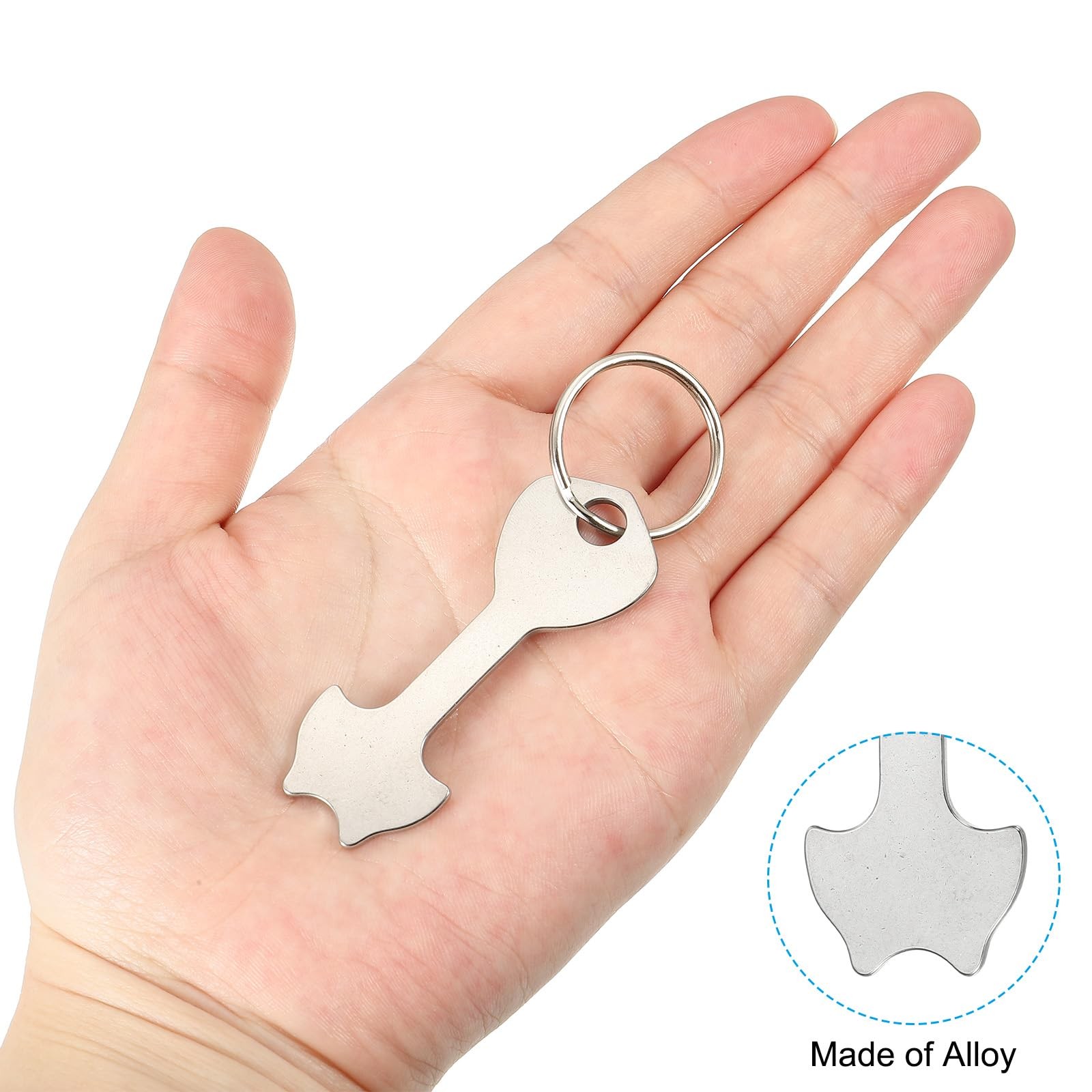 Shopping Cart Chip Keychain, 3 Pack 2.4 Inch Stainless Steel Cart Remover…