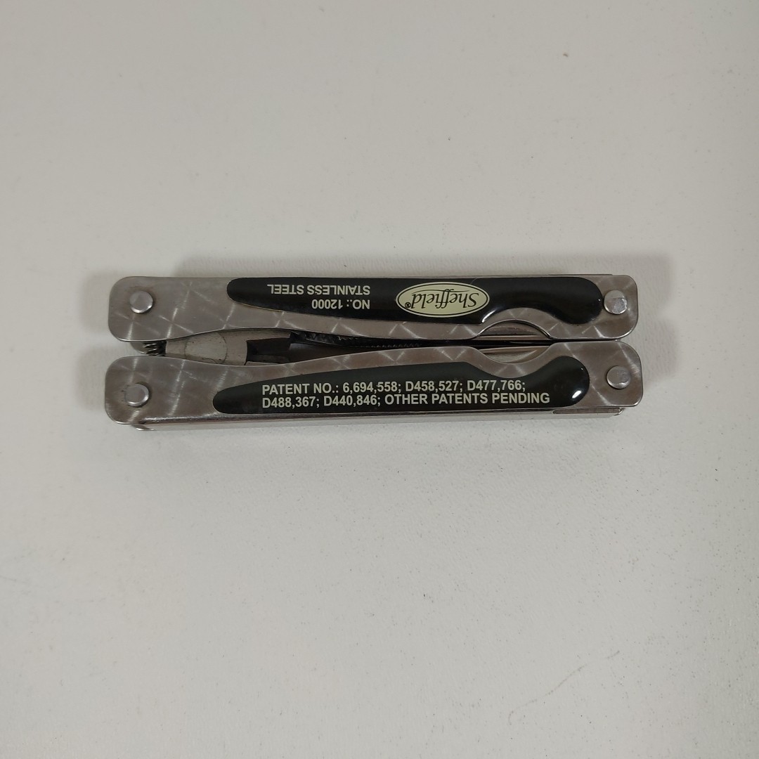 SHEFFIELD MODEL 12000 STAINLESS STEEL FOLDING MULTI-TOOL
